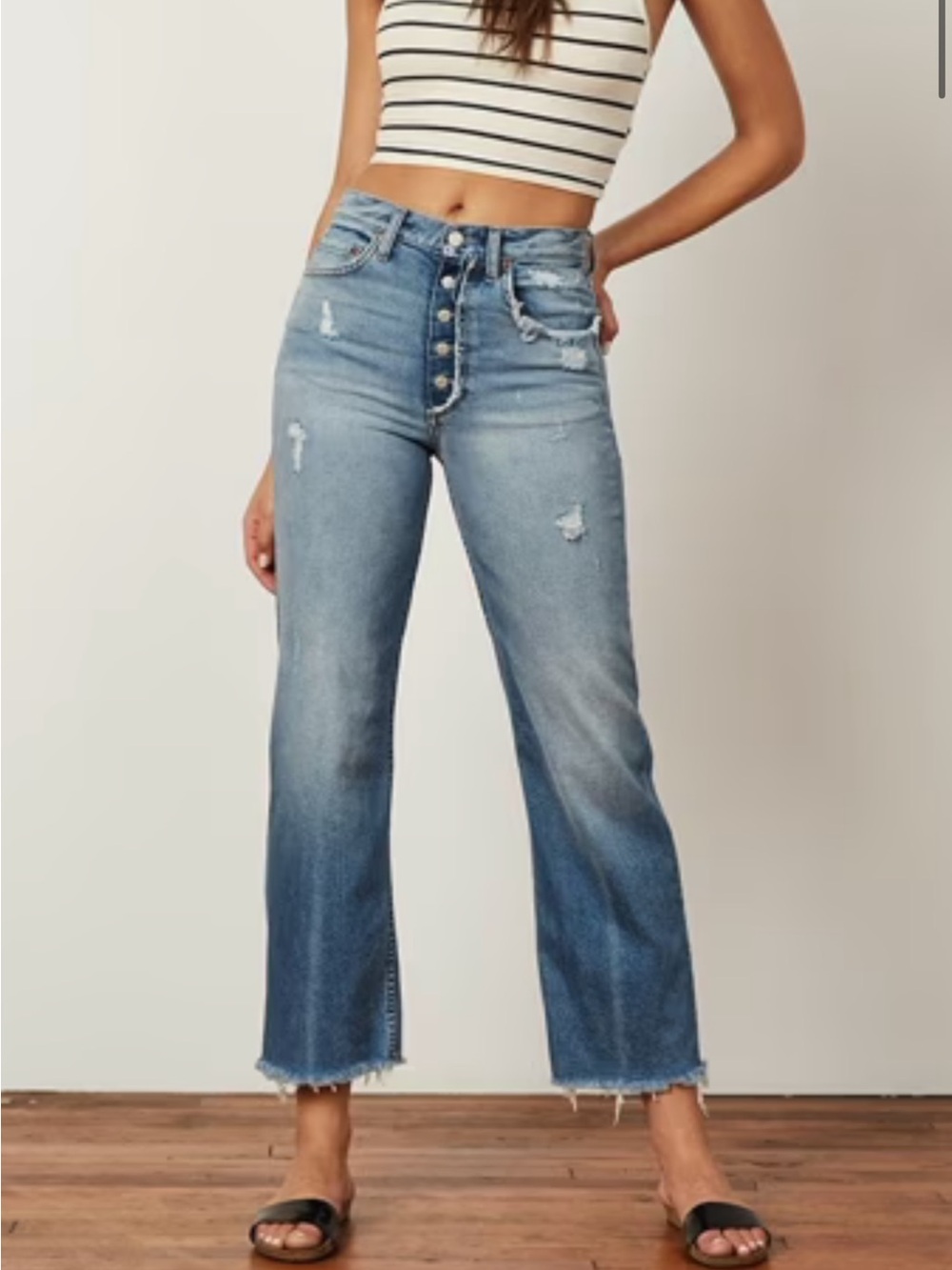 Boyish distressed Mikey crop - 28